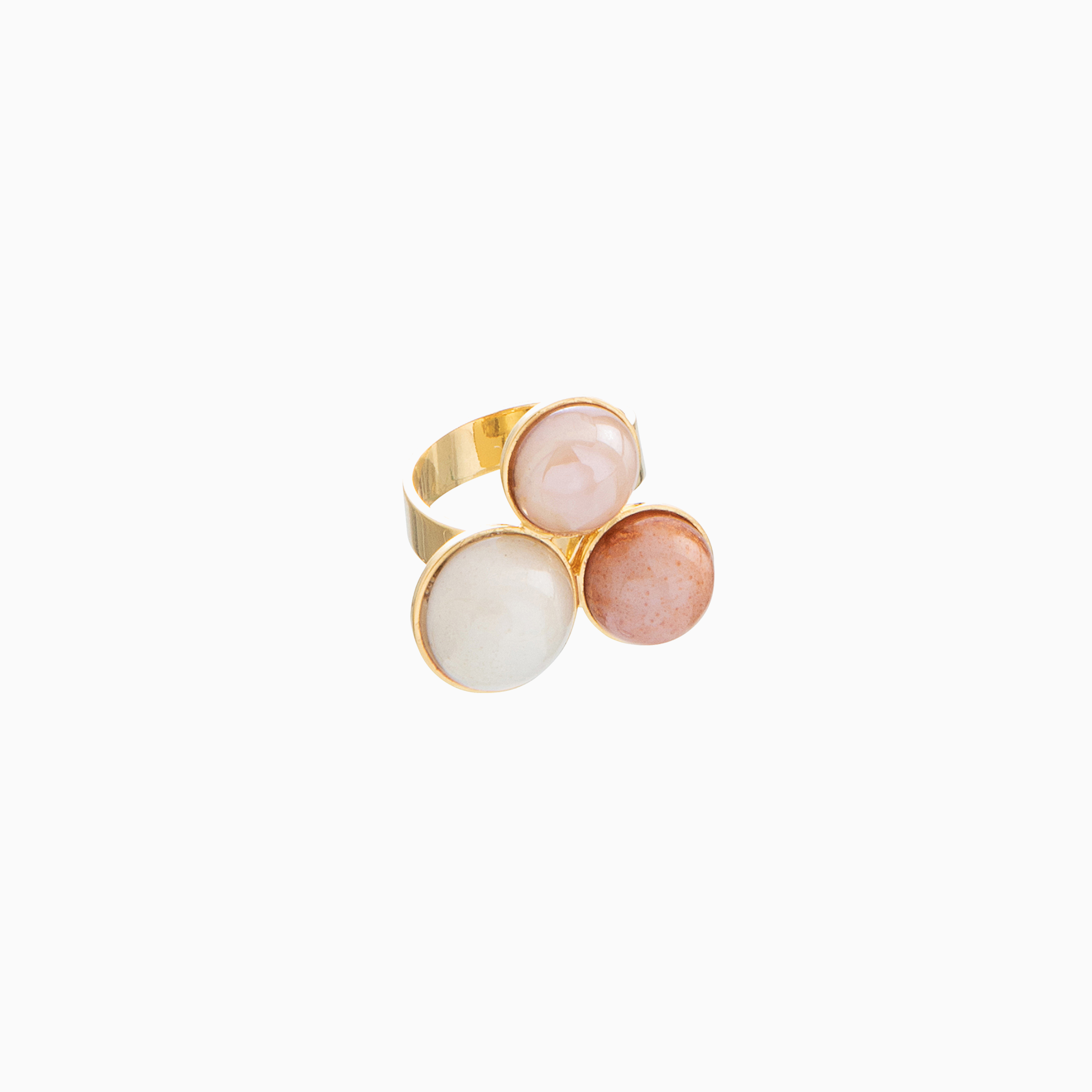 Audrey Ring, Murano glass with Gold Finish over Brass, Made in Italy – Audrey Collection