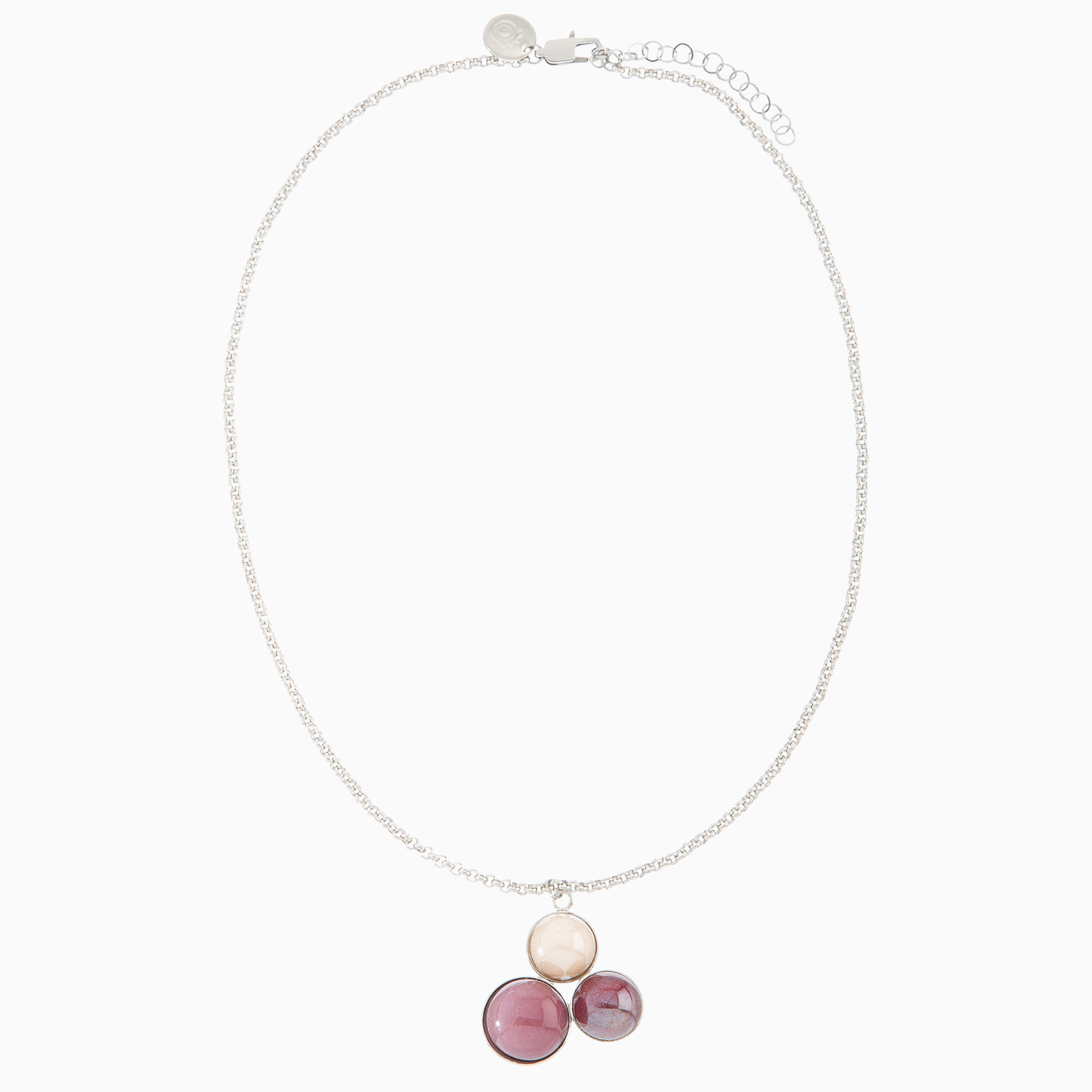 Audrey Pendant Necklace, Murano glass with Rhodium Finish over Brass, Made in Italy – Audrey Collection
