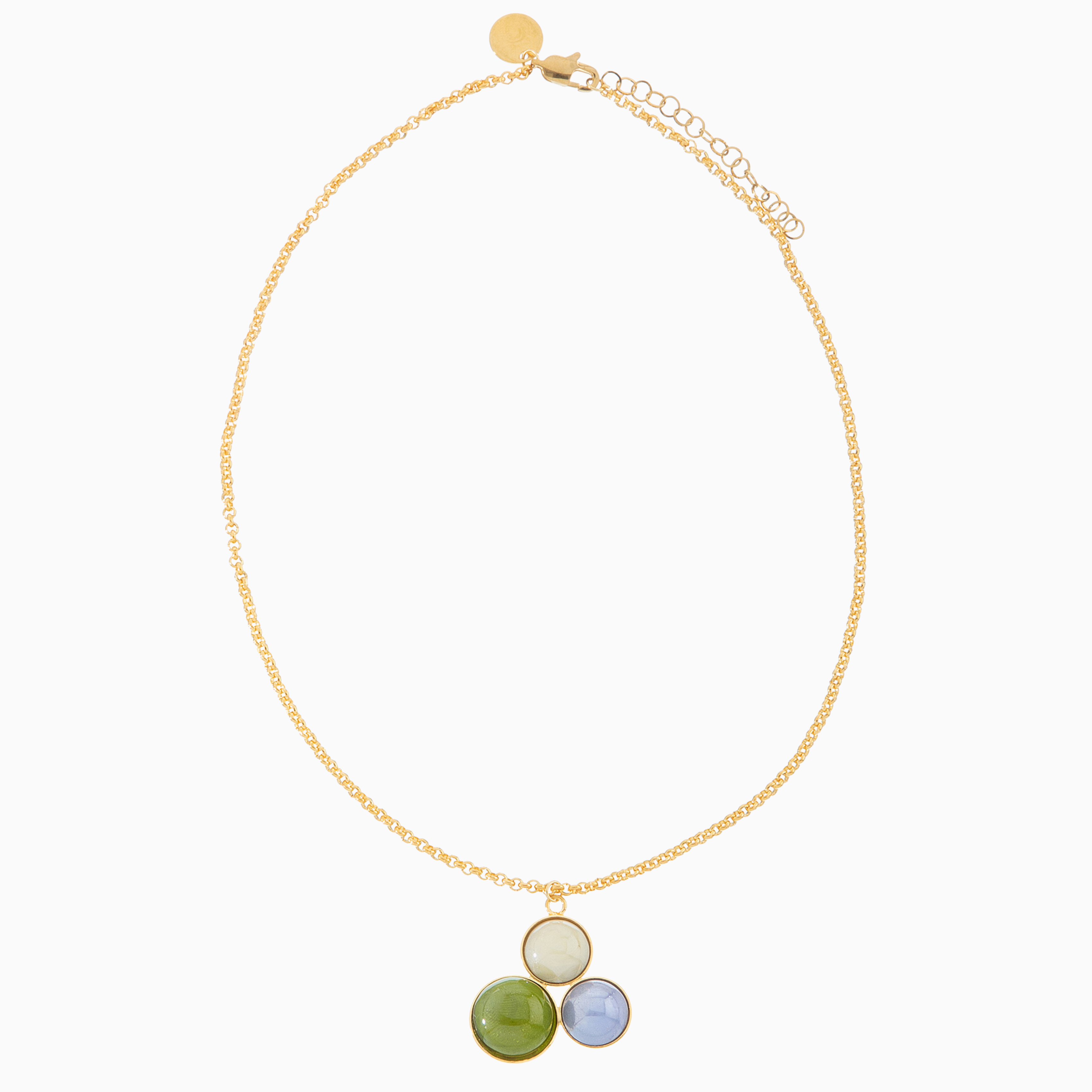 Audrey Pendant Necklace, Murano glass with Gold Finish over Brass, Made in Italy – Audrey Collection