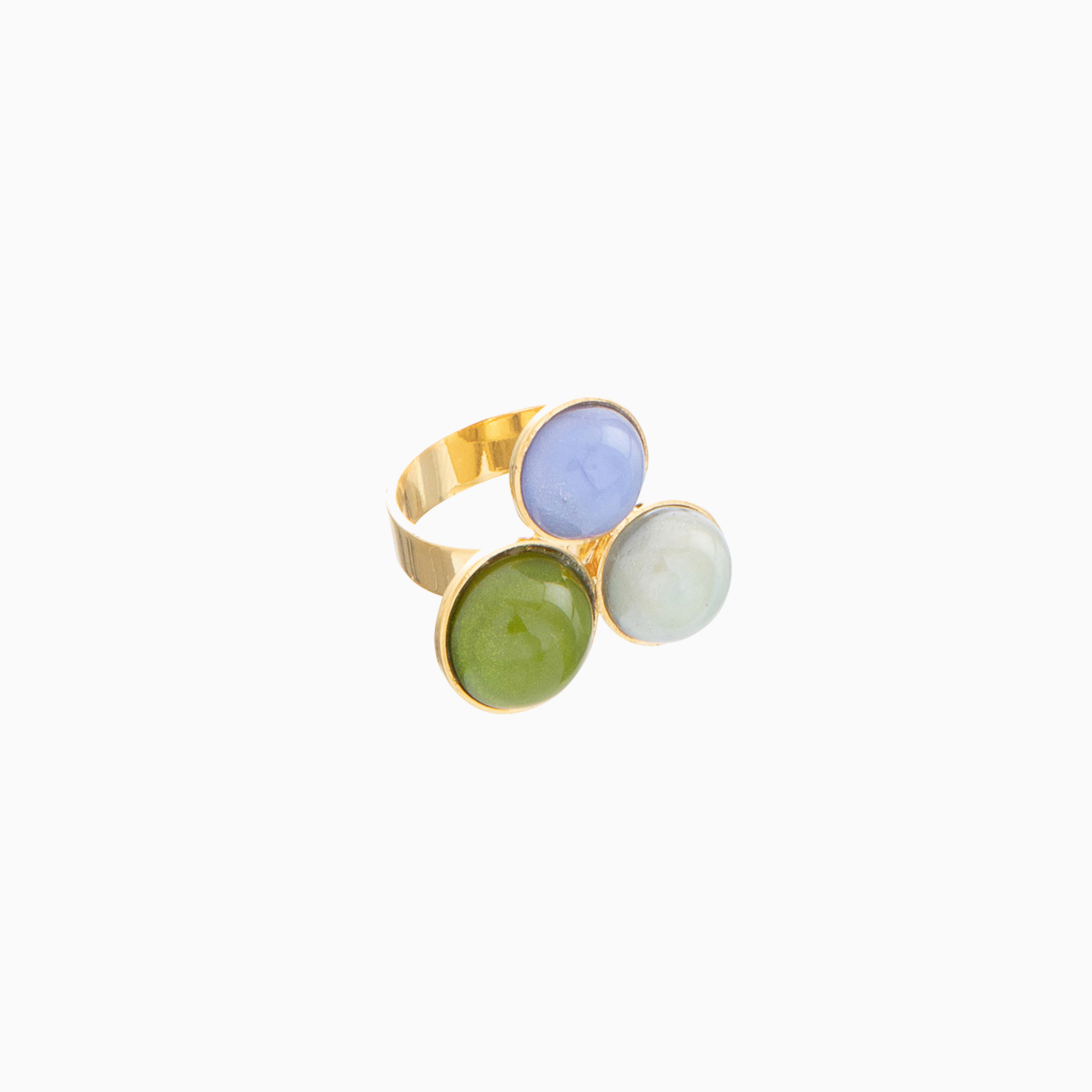Audrey Ring, Murano glass with Gold Finish over Brass, Made in Italy – Audrey Collection