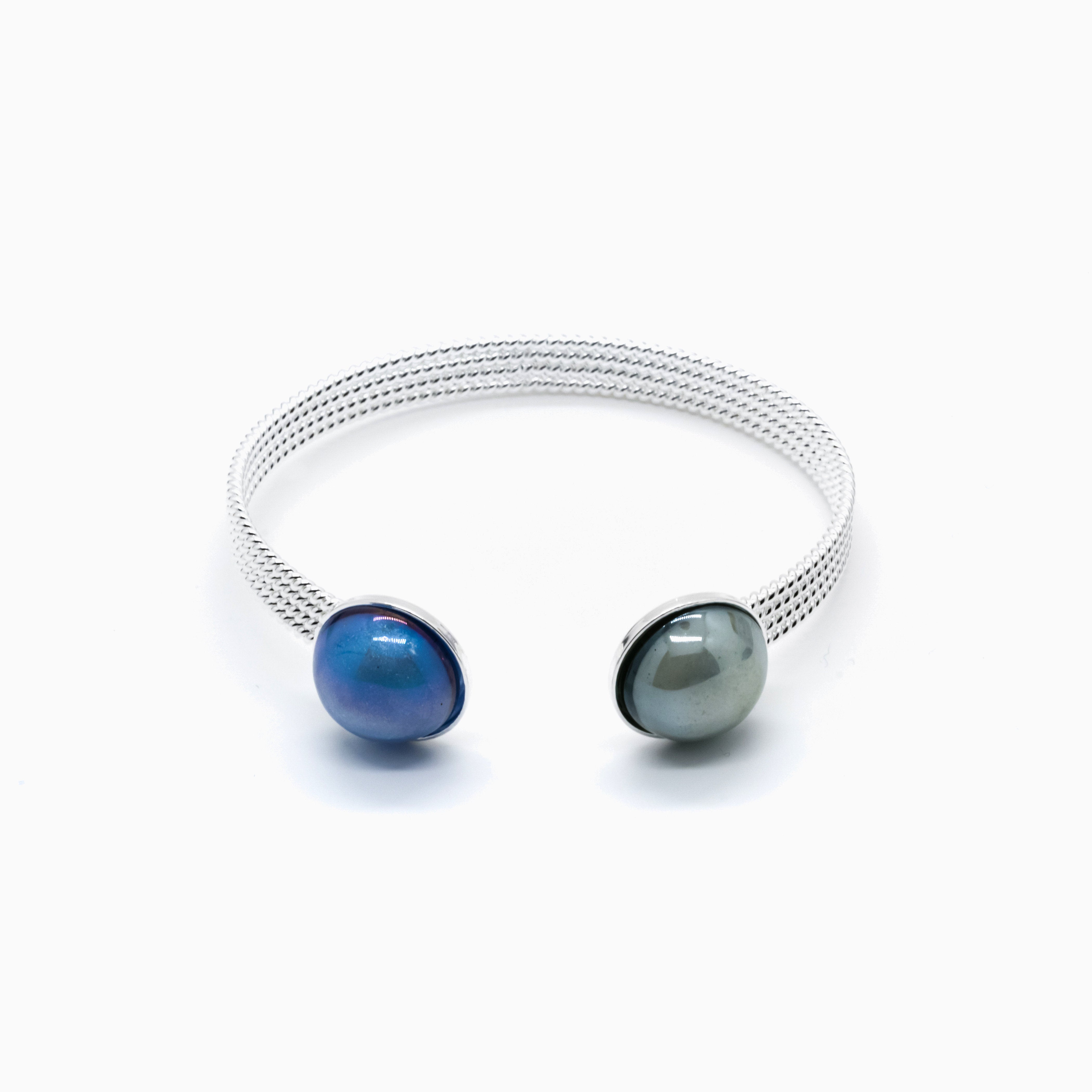 Drop Bracelet, Murano glass with Rhodium Finish over Brass, Made in Italy – Drop Collection