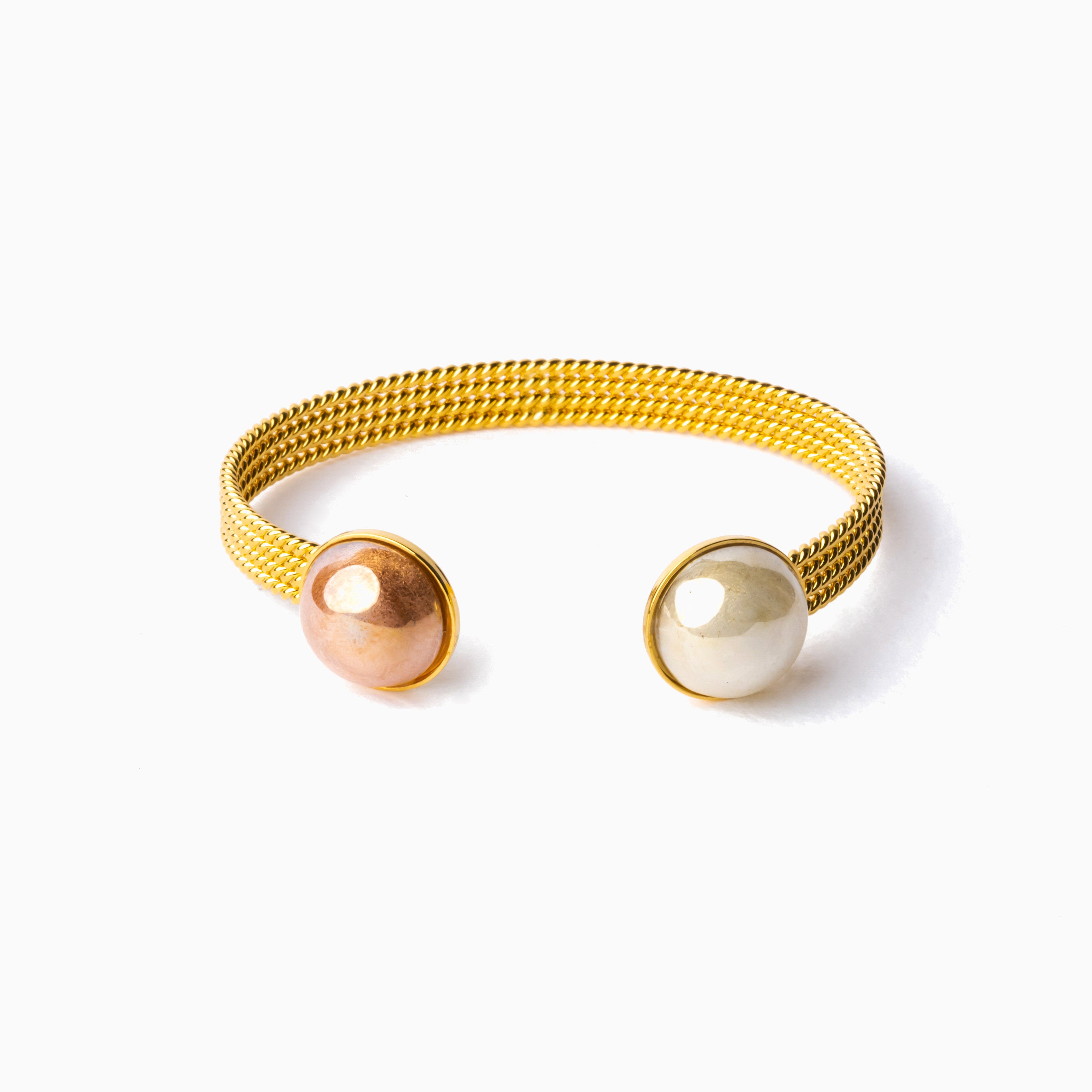 Drop Bracelet, Murano glass with Rhodium Finish over Brass, Made in Italy – Drop Collection