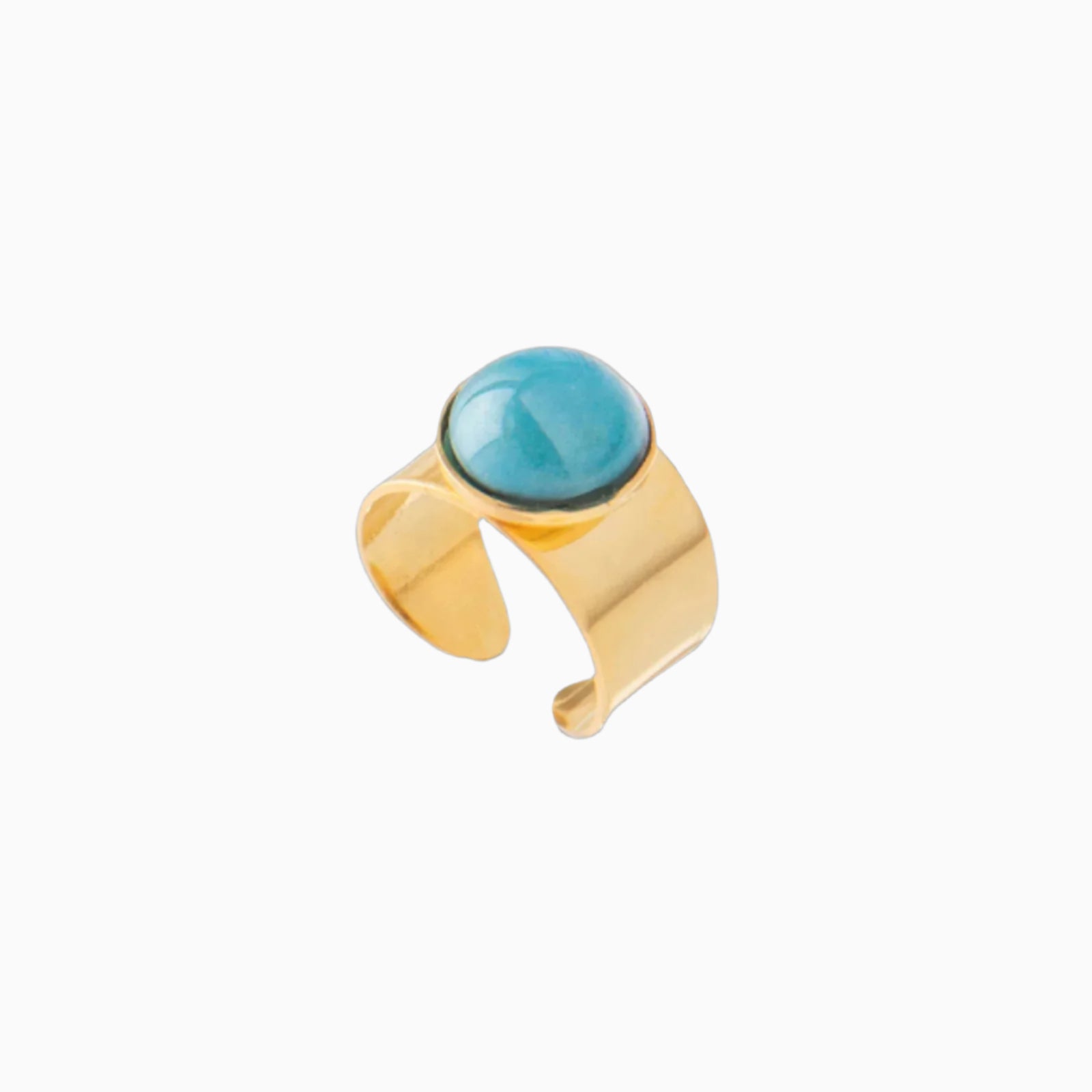 Seaside Serenity Ring, Murano glass with 18KT Gold Finish over Brass, Made in Italy – Seaside Serenity Collection