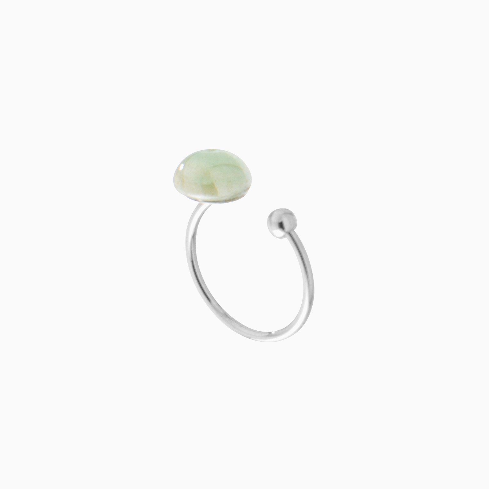 Seaside Serenity Ring, Murano glass with Rhodium Finish over Brass, Made in Italy – Seaside Serenity Collection