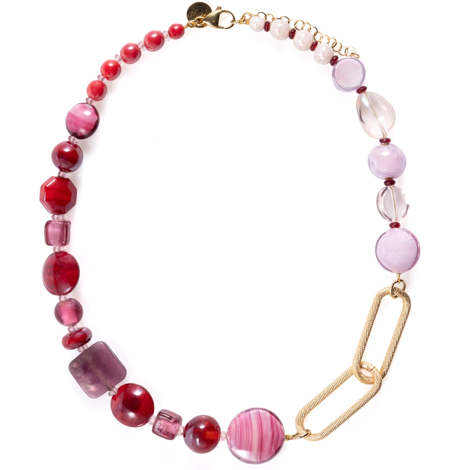 Murano glass jewelry handcrafted in Venice Italy – Breeze Collection necklace and earrings in soft pastel tones