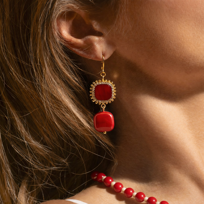 Bloom Collection - Top Murano Glass Earrings hover image