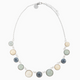 Audrey Necklace Collier, Murano glass with Rhodium Finish over Brass. Stainless Steel Clasp.  Made in Italy – Audrey Collection
