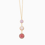 Audrey Pendant Necklace, Murano glass available in  18KT Gold Finish over Brass or Rhodium Finish over Brass , Made in Italy – Audrey Collection

