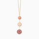 Audrey pendant necklace in Murano glass, available in 18KT gold or rhodium finish over brass, Made in Italy — front view.
