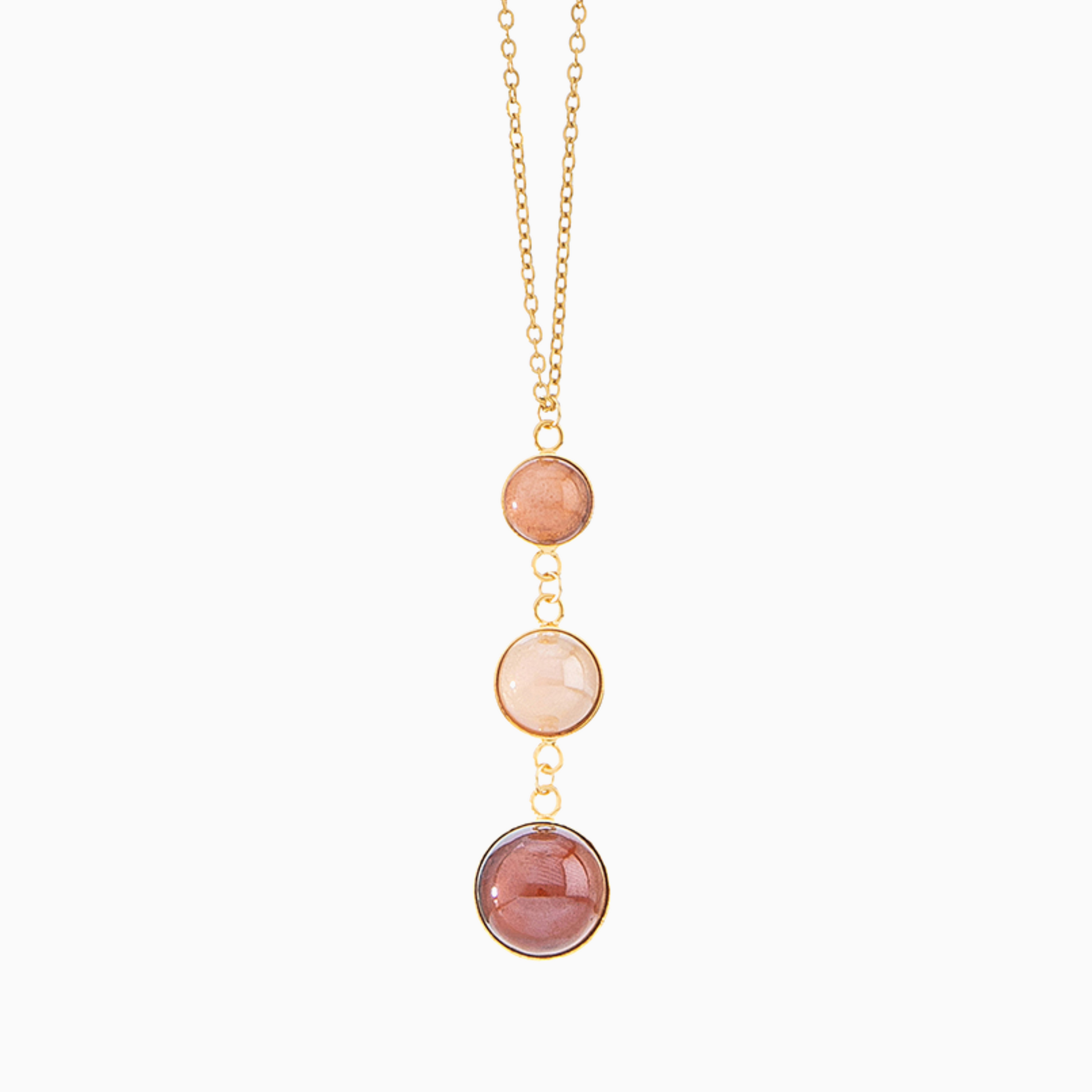 Audrey Pendant Necklace, Murano glass available in  18KT Gold Finish over Brass or Rhodium Finish over Brass , Made in Italy – Audrey Collection
