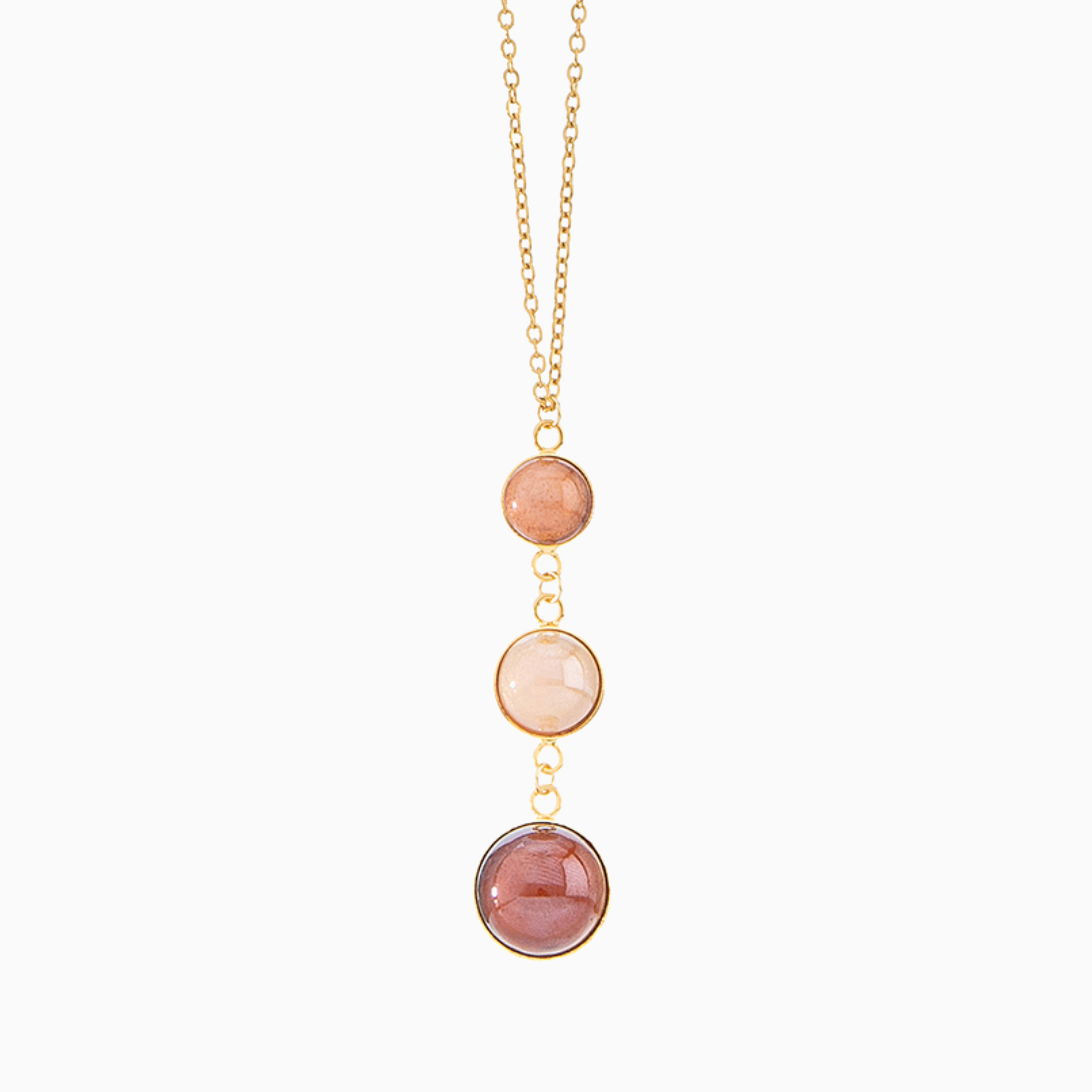 Audrey Pendant Necklace, Murano glass with Gold Finish over Brass, Made in Italy – Audrey Collection
