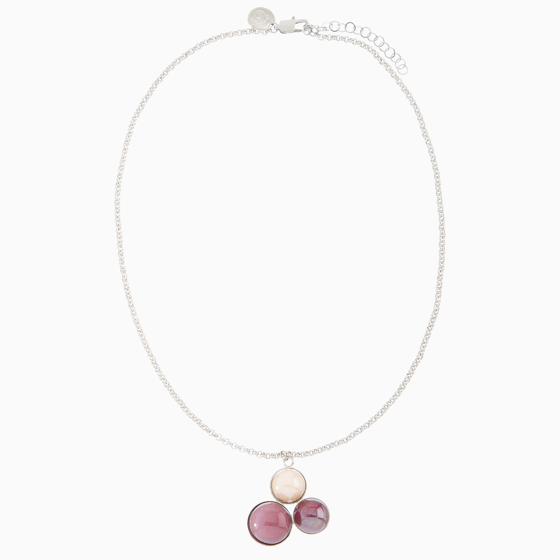 Audrey Pendant Necklace, Murano glass with Rhodium Finish over Brass with Stainless Steel Clasp, Made in Italy – Audrey Collection
