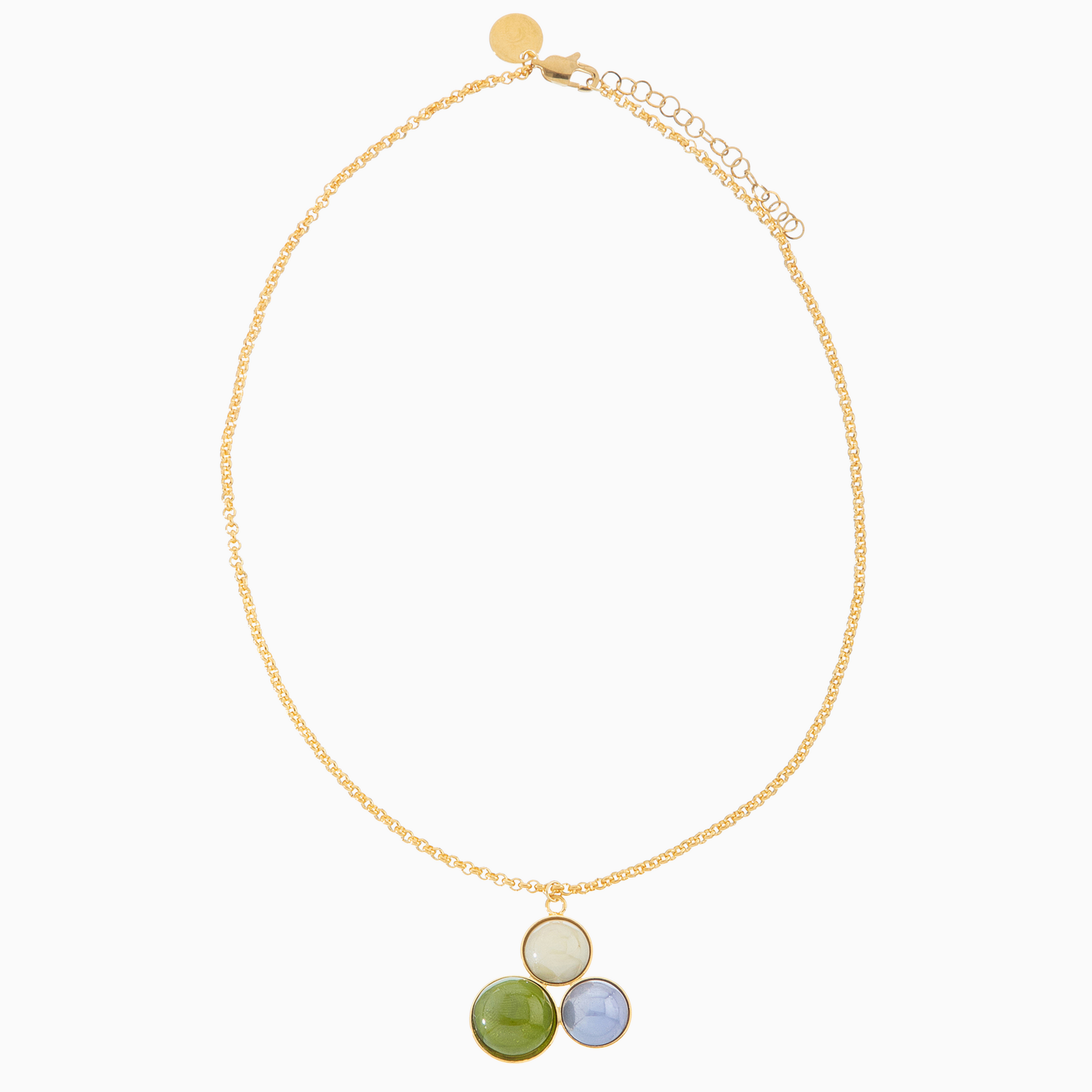 Audrey Pendant Necklace, Murano glass with 18KT Gold Finish over Brass with Stainless Steel Clasp, Made in Italy – Audrey Collection