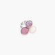 Audrey adjustable ring in Murano glass with rhodium finish over brass, Made in Italy — front view.