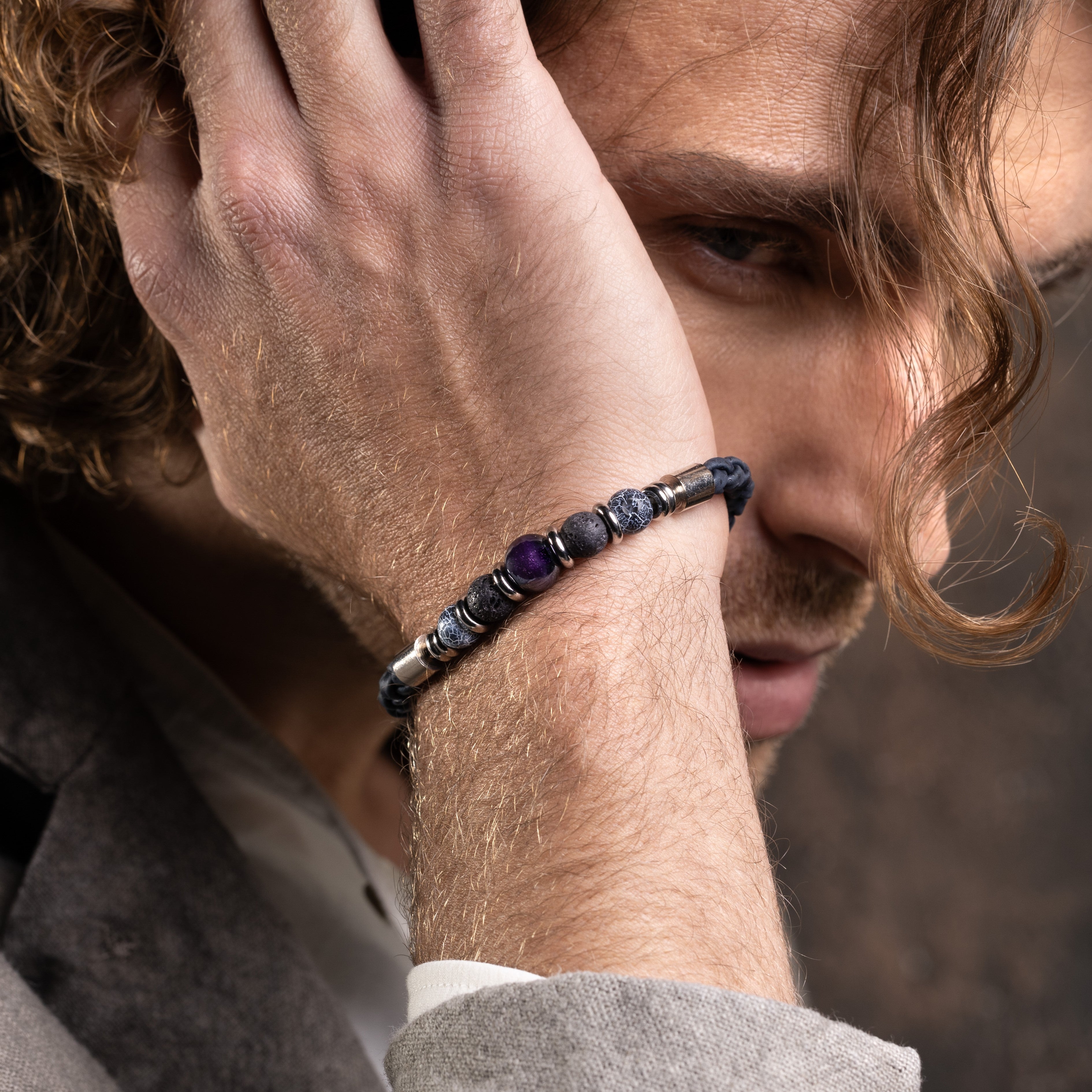 Gamay Collection - Ceramic & Hematite Men’s Bracelet