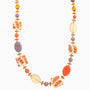 Coral Bay Opera Necklace, Murano glass with 18KT Gold Finish over Brass, Made in Italy – Coral Bay Collection