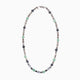 Babich men’s necklace with agate and hematite stones, stainless steel and brass elements, 19.7 inches length, contemporary Italian design.