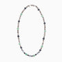 Babich men’s necklace with agate and hematite stones, stainless steel and brass elements, 19.7 inches length, contemporary Italian design.