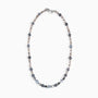 Babich men’s necklace with agate and hematite stones, stainless steel and brass elements, 19.7 inches length, contemporary Italian design.