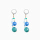 Bubble Earrings, Murano glass with Rhodium Finish over Brass, Made in Italy – Bubble Collection
