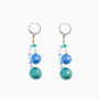 Bubble Earrings, Murano glass with Rhodium Finish over Brass, Made in Italy – Bubble Collection
