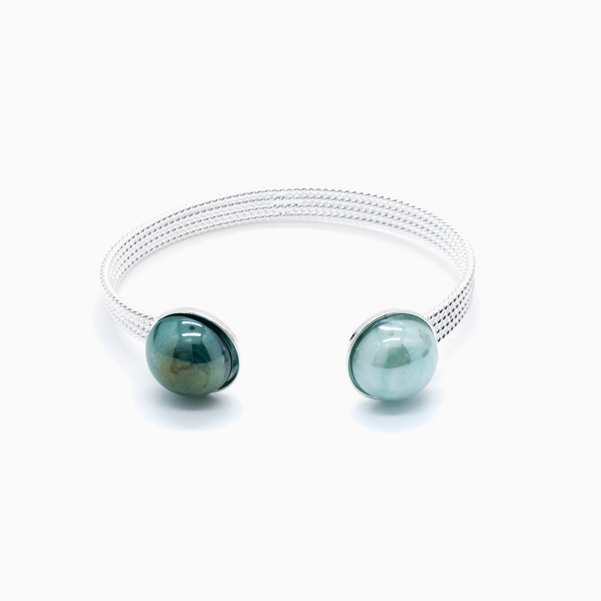 Drop Bracelet, Murano glass with Rhodium Finish over Brass, Made in Italy – Drop Collection
