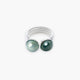 Drop Ring, Murano glass with Rhodium Finish over Brass, Made in Italy – Drop Collection