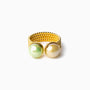 Drop Ring, Murano glass with 18KT Gold Finish over Brass, Made in Italy – Drop Collection
