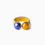 Drop Ring, Murano glass with 18KT Gold Finish over Brass, Made in Italy – Drop Collection