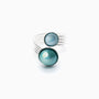Drop Ring, Murano glass with Rhodium Finish over Brass, Made in Italy – Drop Collection
