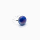 Drop adjustable ring, Murano glass with rhodium finish over brass, Made in Italy — angled view.
