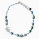 Zefiro Necklace Collier, Murano glass with 18KT Gold Finish over Brass and Stainless Steel clasp, Made in Italy – Zefiro Collection