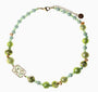 Zefiro Necklace Collier, Murano glass with 18KT Gold Finish over Brass and Stainless Steel clasp, Made in Italy – Zefiro Collection