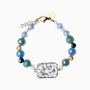 Zefiro Bracelet, Murano glass with 18KT Gold Finish over Brass and Stainless Steel clasp, Made in Italy – Zefiro Collection