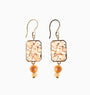 Zefiro Earrings, Murano glass with 18KT Gold Finish over Brass and Stainless Steel hook, Made in Italy – Zefiro Collection
