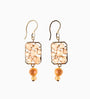 Zefiro Earrings, Murano glass with 18KT Gold Finish over Brass and Stainless Steel hook, Made in Italy – Zefiro Collection