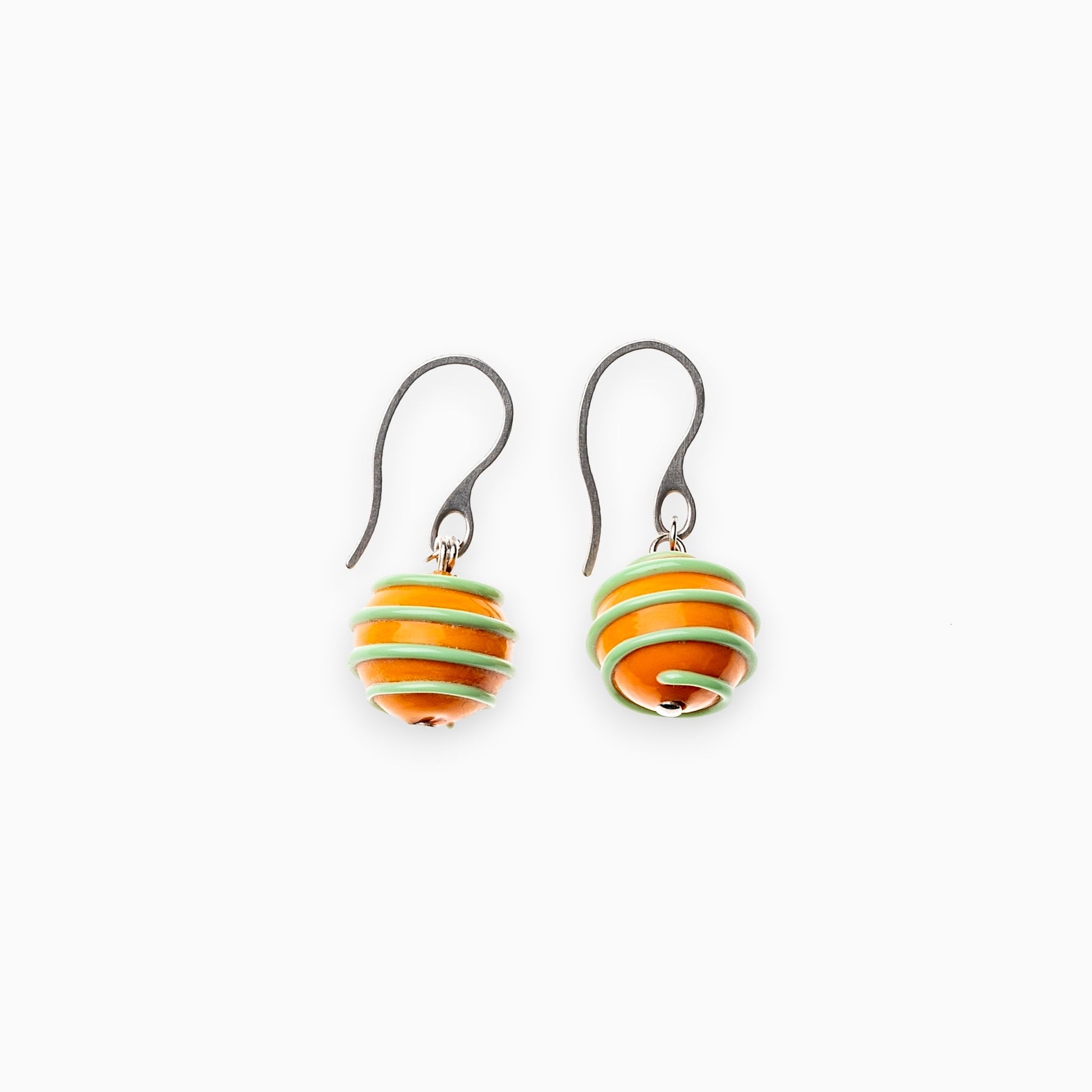 Carioca Earrings, Murano glass with Rhodium Finish over Brass and Stainless Steel leverback , Made in Italy – Carioca Collection