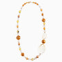 Murano glass opera necklace, 18KT Gold Finish over Brass and  Stainless Steel Clasp– Aura Collection, Made in Italy
