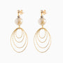 Aura Earrings, Murano glass with 18KT Gold Finish over Brass, Made in Italy – Aura Collection