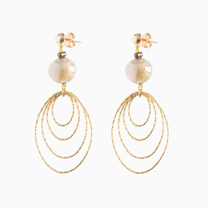Aura Collection – Drop Earring with Art Deco Spirals