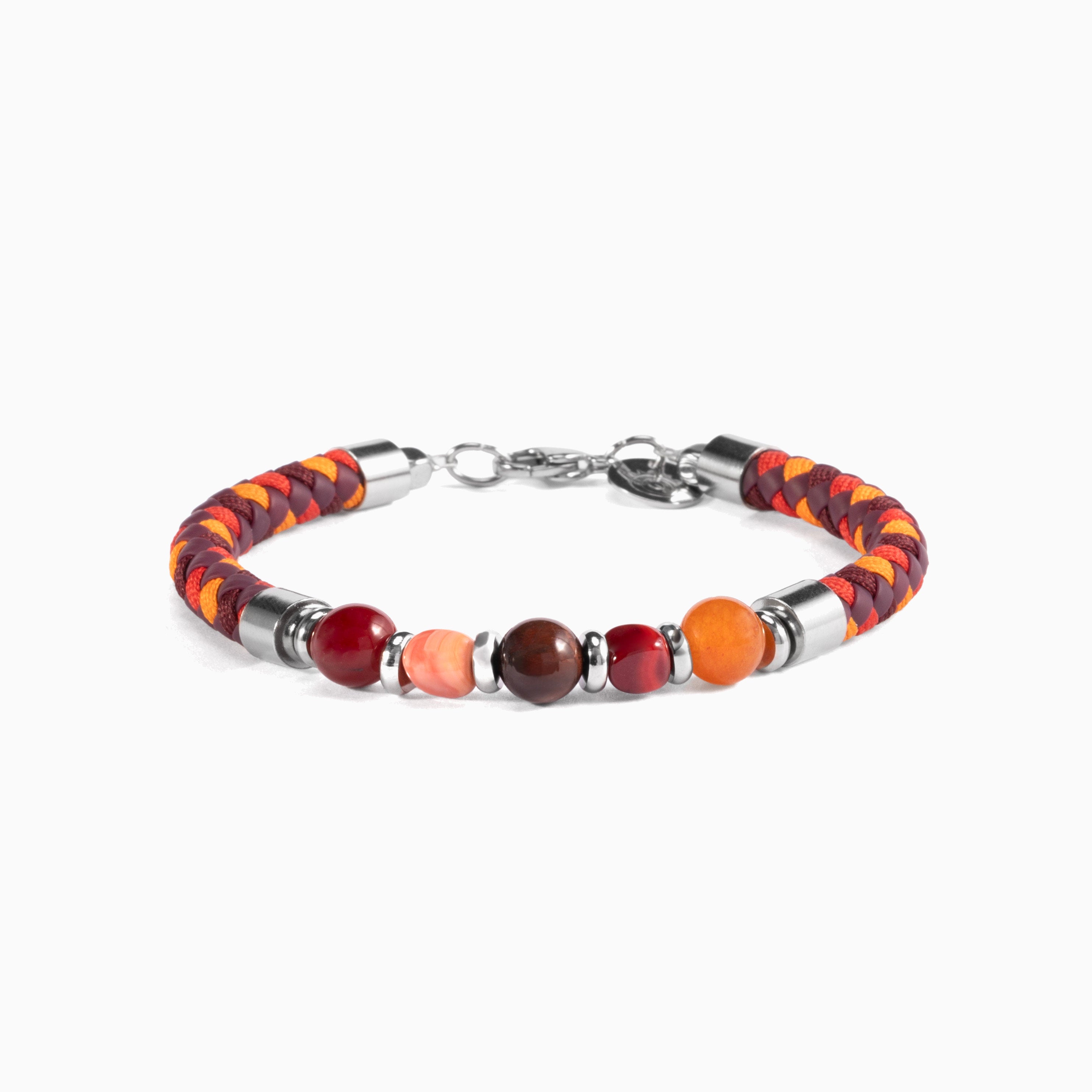 Shiraz Collection - Men’s Murano Glass, Tiger Eye & Agate Bracelet