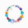 Elettra Bracelet, Murano glass with Rhodium Finish over Stainless Steel, Made in Italy – Elettra Collection