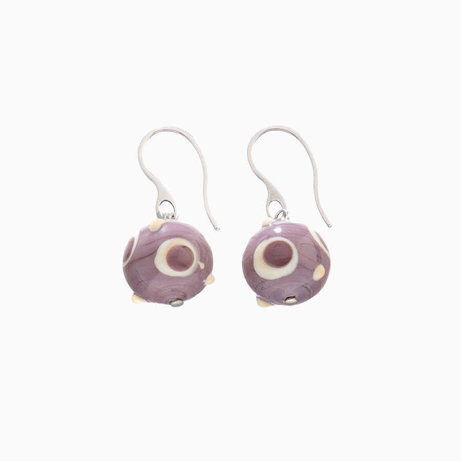 Elettra Earrings, Murano glass with Rhodium Finish over Stainless Steel, Made in Italy – Elettra Collection
