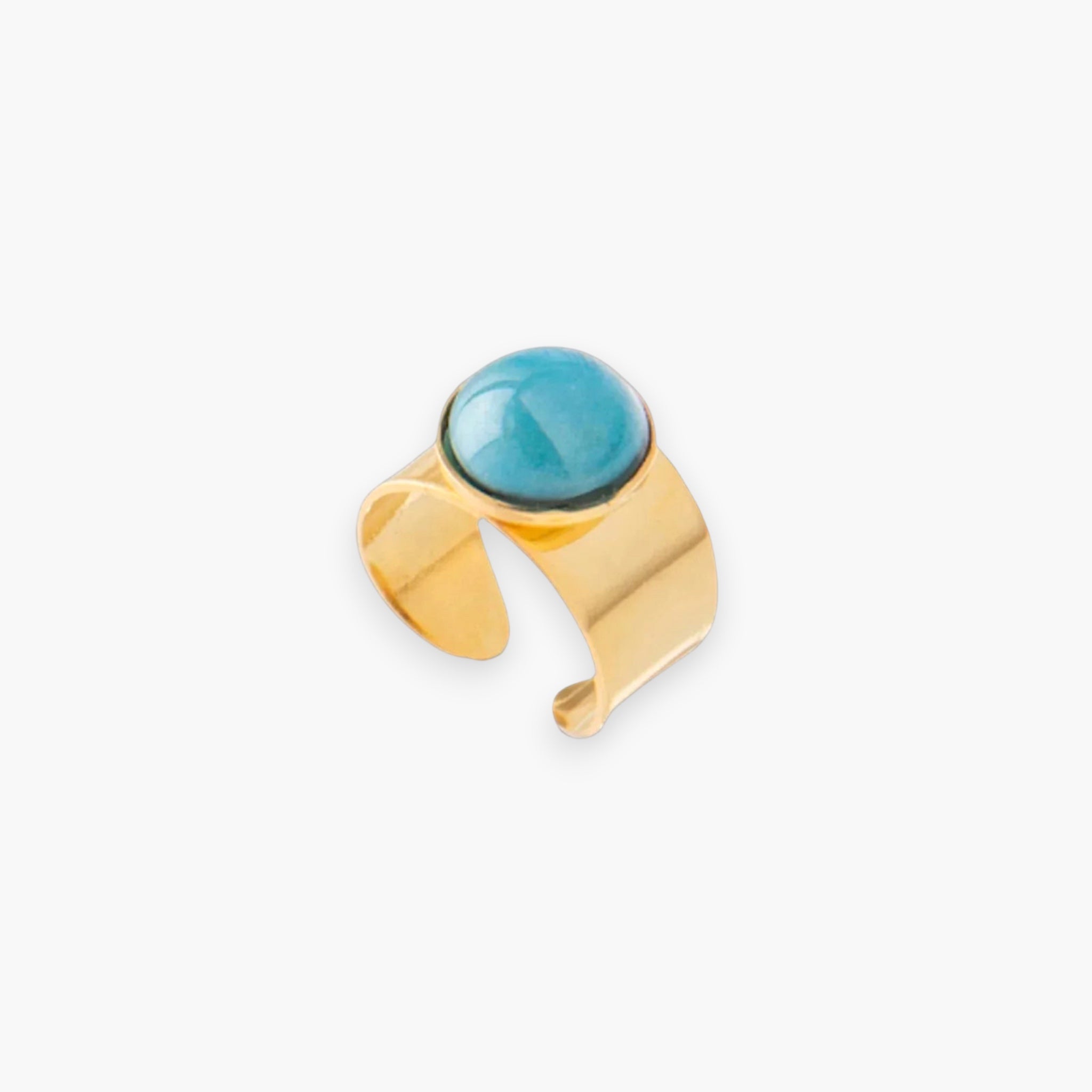 Seaside Serenity Ring, Murano glass with 18KT Gold Finish over Brass, Made in Italy – Seaside Serenity Collection