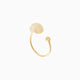 Seaside Serenity ring, Murano glass with 18KT gold finish over brass, Made in Italy — side view.