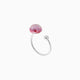 Seaside Serenity ring, Murano glass with rhodium finish over brass, Made in Italy — macro detail.