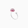 Seaside Serenity ring, Murano glass with rhodium finish over brass, Made in Italy — macro detail.