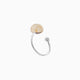 Seaside Serenity ring, Murano glass with rhodium finish over brass, Made in Italy — top view.