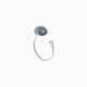 Seaside Serenity ring, Murano glass with rhodium finish over brass, Made in Italy — alternate angle.