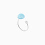 Seaside Serenity ring, Murano glass with rhodium finish over brass, Made in Italy — side view.